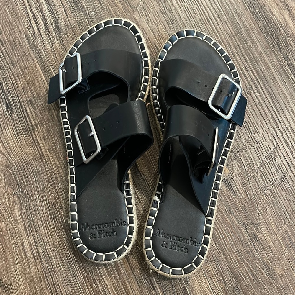 Abercrombie & Fitch Espadrille Slide Sandal with Buckles